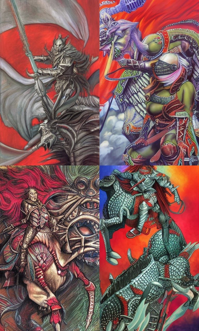 Bohemian Orc Charging in Hyperreal Candyland