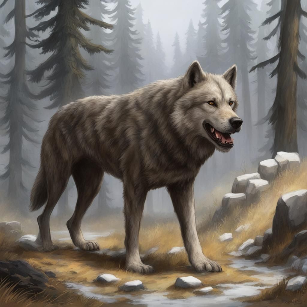 Dire Wolf from the Pleistocene Epoch