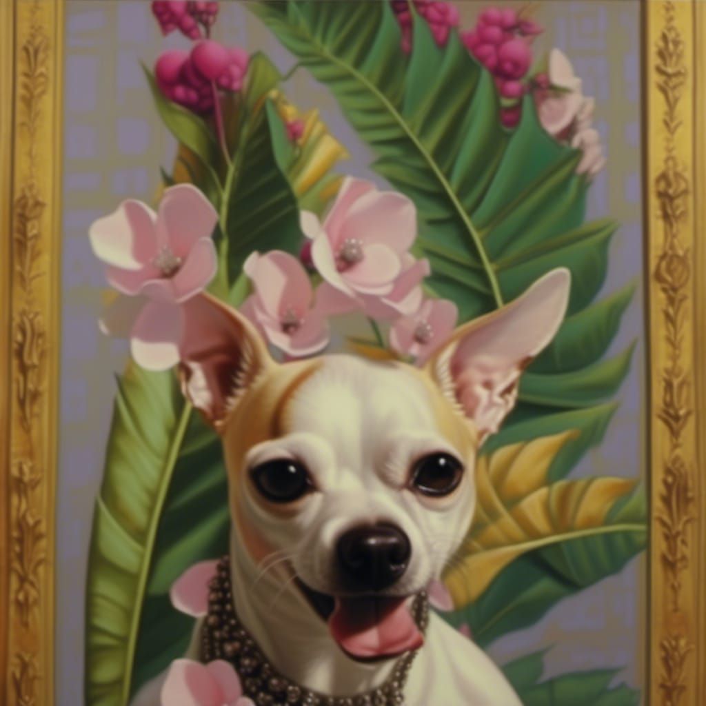 Chihuahuas and Jack Russells in Art Deco Style