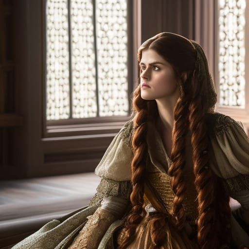 Rapunzel Portrait with Intricate Detail