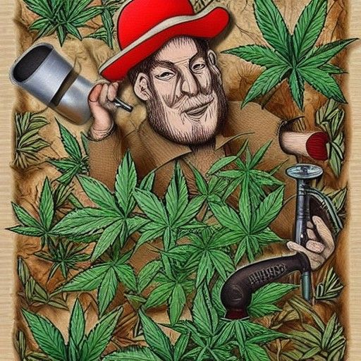 Folksy Pipe Smoker in Earth Art Garden