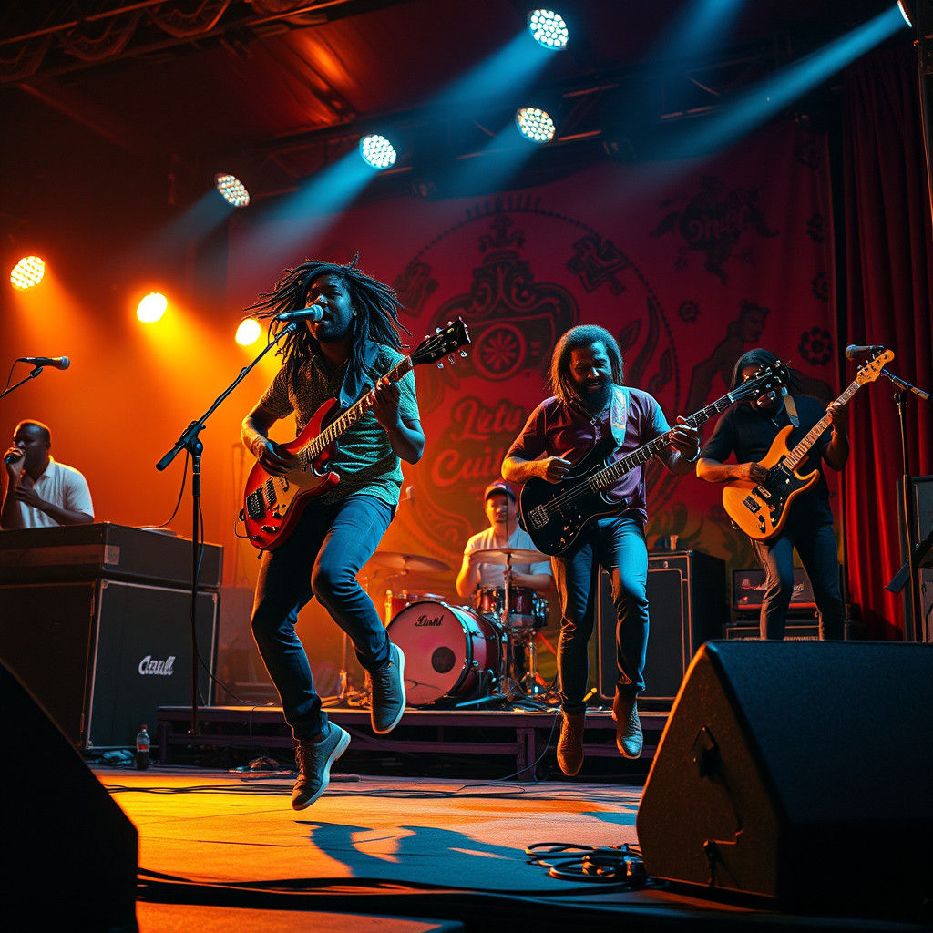 Energetic Reggae Band Live in Concert