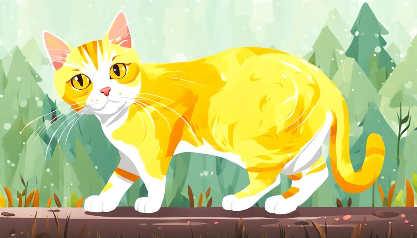 Yellow-Haired Dwarf Cat with Owner