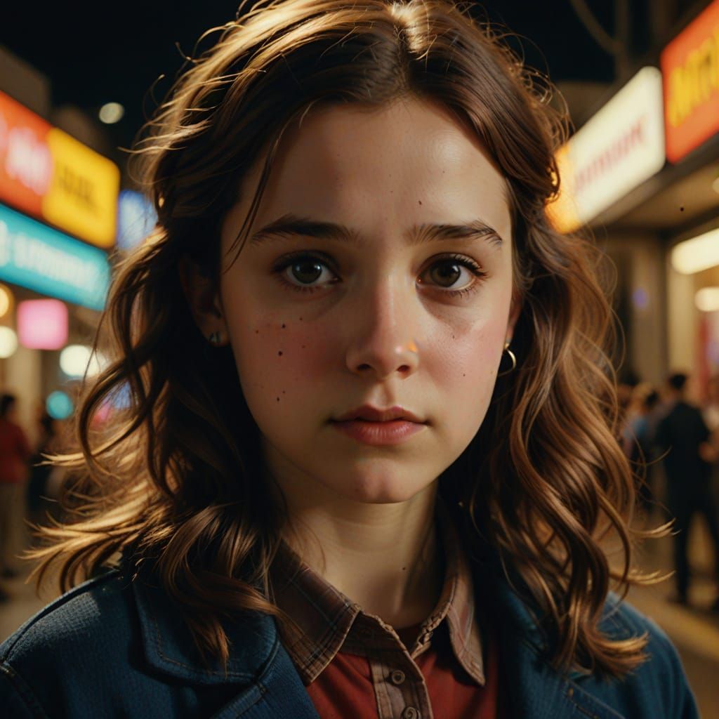 Cinematic Portrait of Woman with Intense Gaze