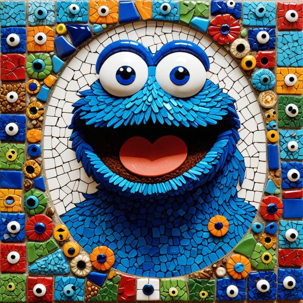 Mosaic Cookie Monster