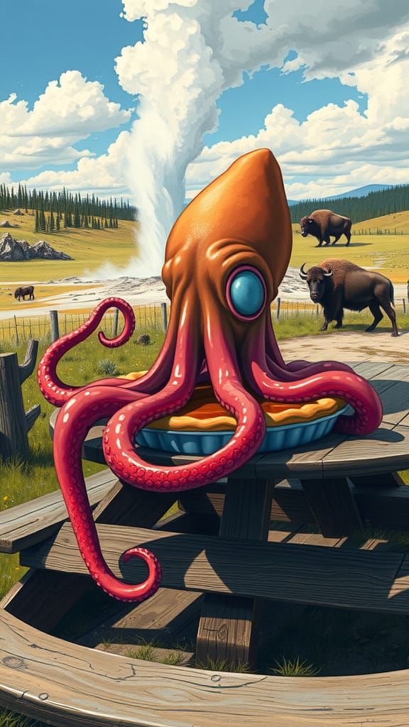 Colossal Squid in Yellowstone Cherry Pie Disguise