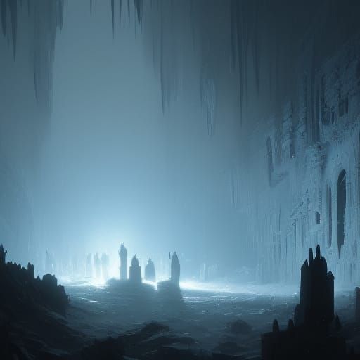 Icy Dark Fantasy Hellscape Dungeons in 8K