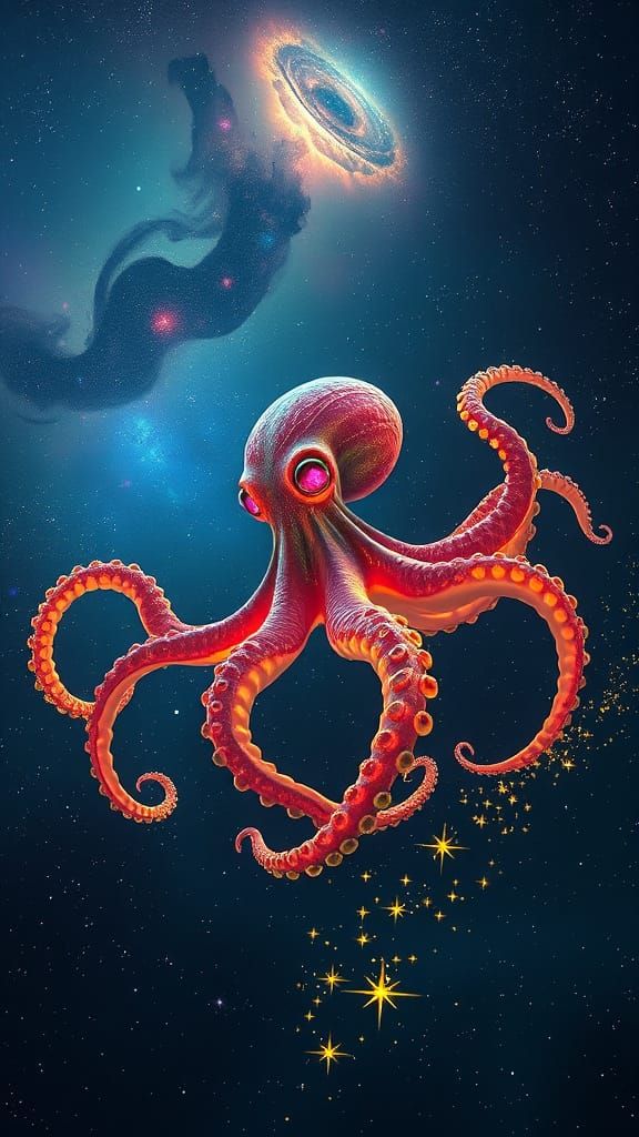 Cosmic Octopus: A Shimmering Starlight Encounter