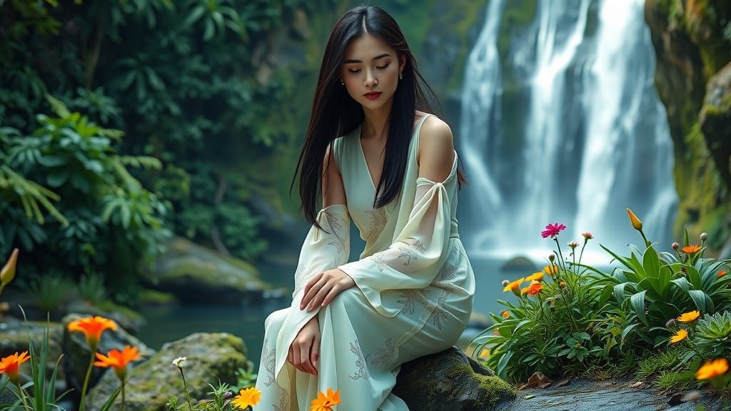 Serenely Connected to Nature in an Ethereal Landscape