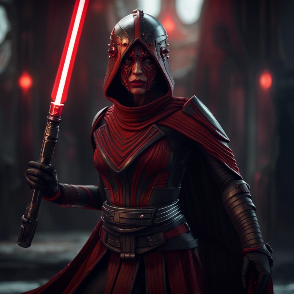 Detailed Matte Painting of a Sith Warrior