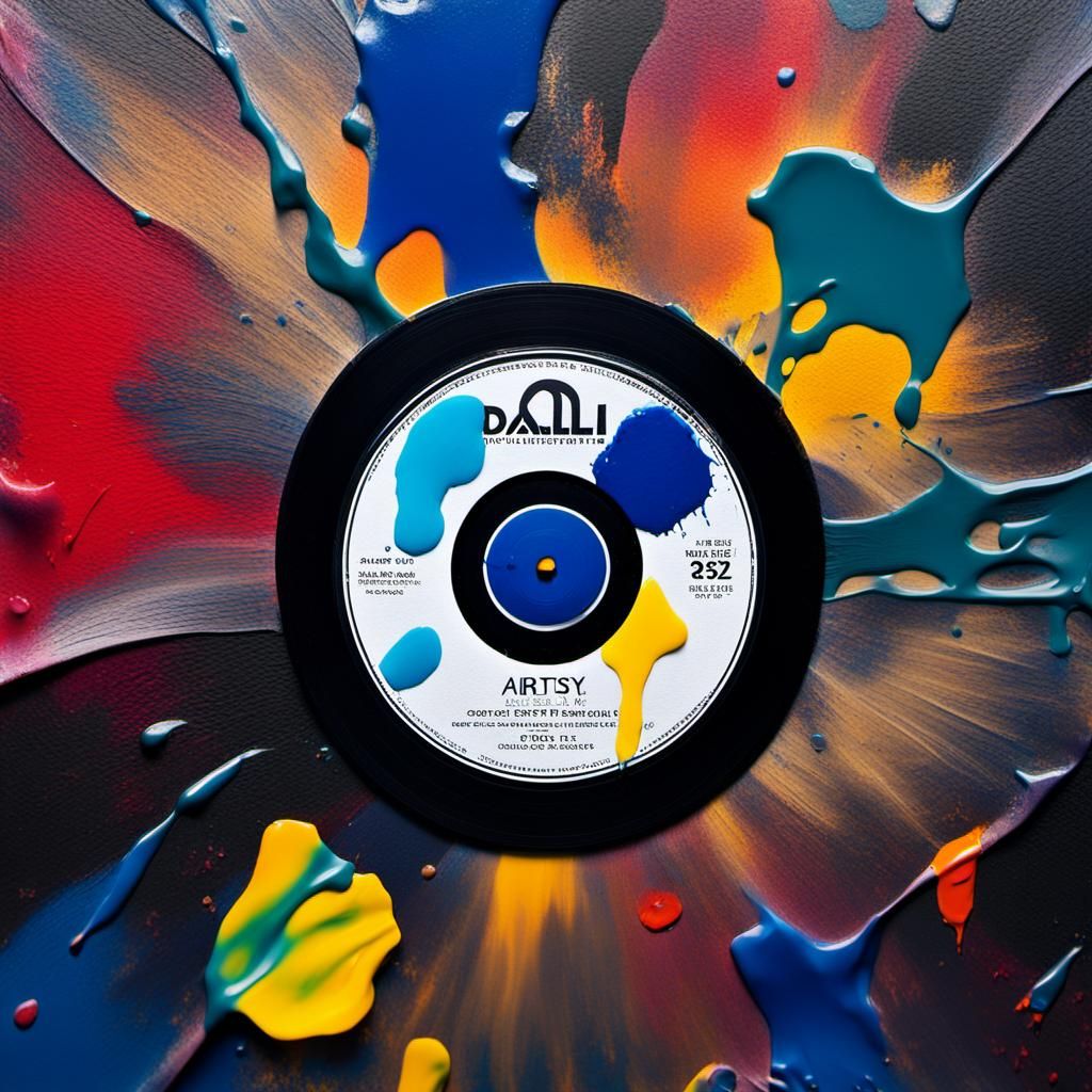 Abstract Expressionism Vinyl Record: Moody, Colorful Art