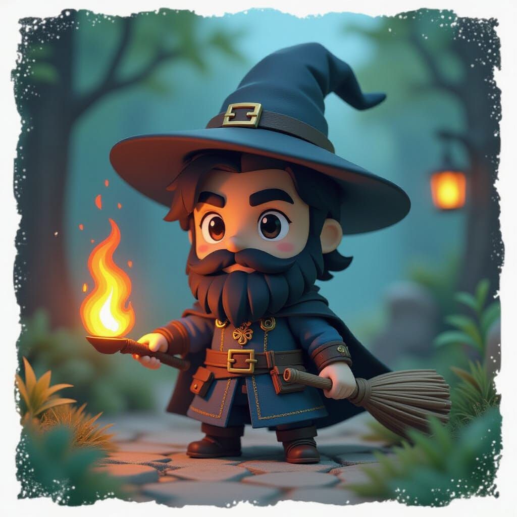 Fire Wizard Collectible Figure in Magical Kingdom