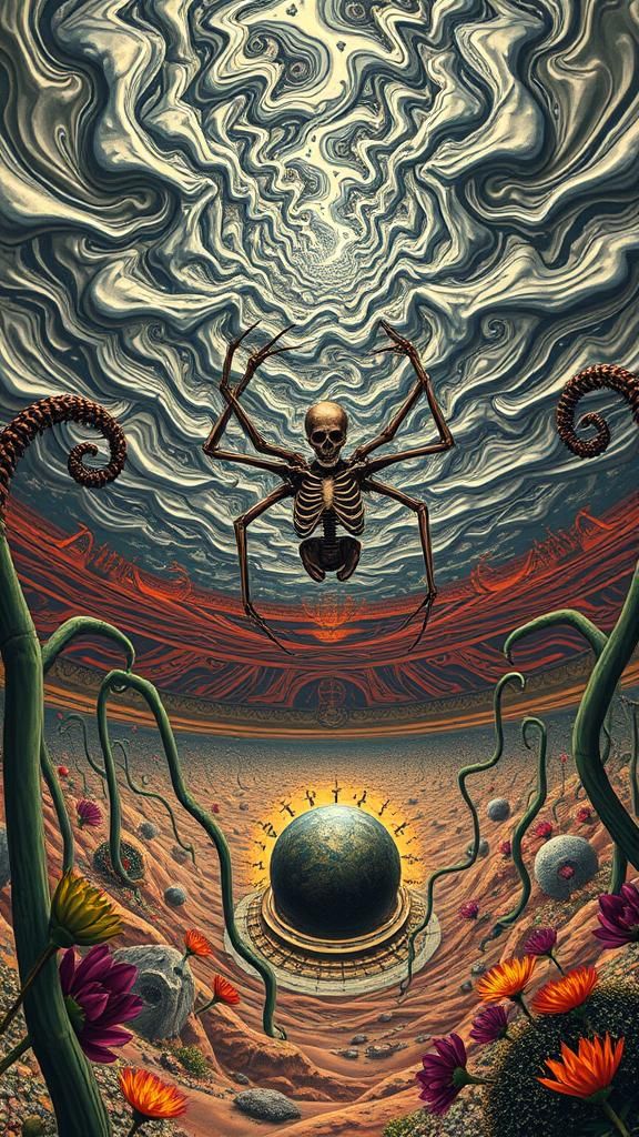 Surreal Landscape with Elastic Flora, Salvador Dali Style