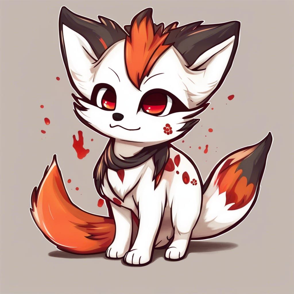 Chibi Nine-Tailed Fox Digital Art