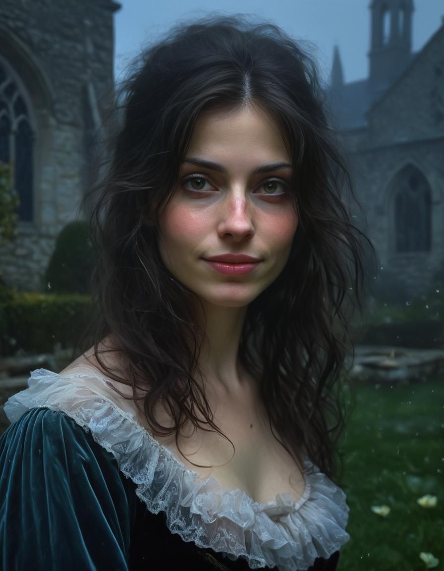 Renaissance Woman in Chiaroscuro Lighting