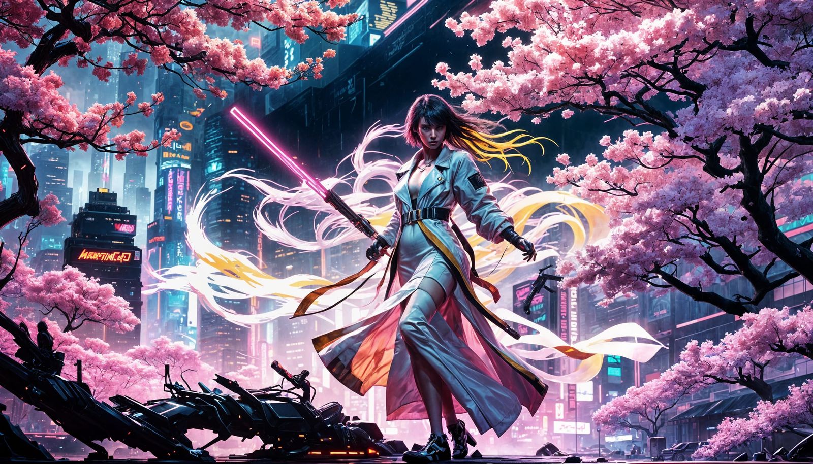 Cyberpunk 2099 Neon Cityscape