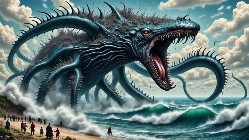 Monstrous Leviathan Rises from the Deep