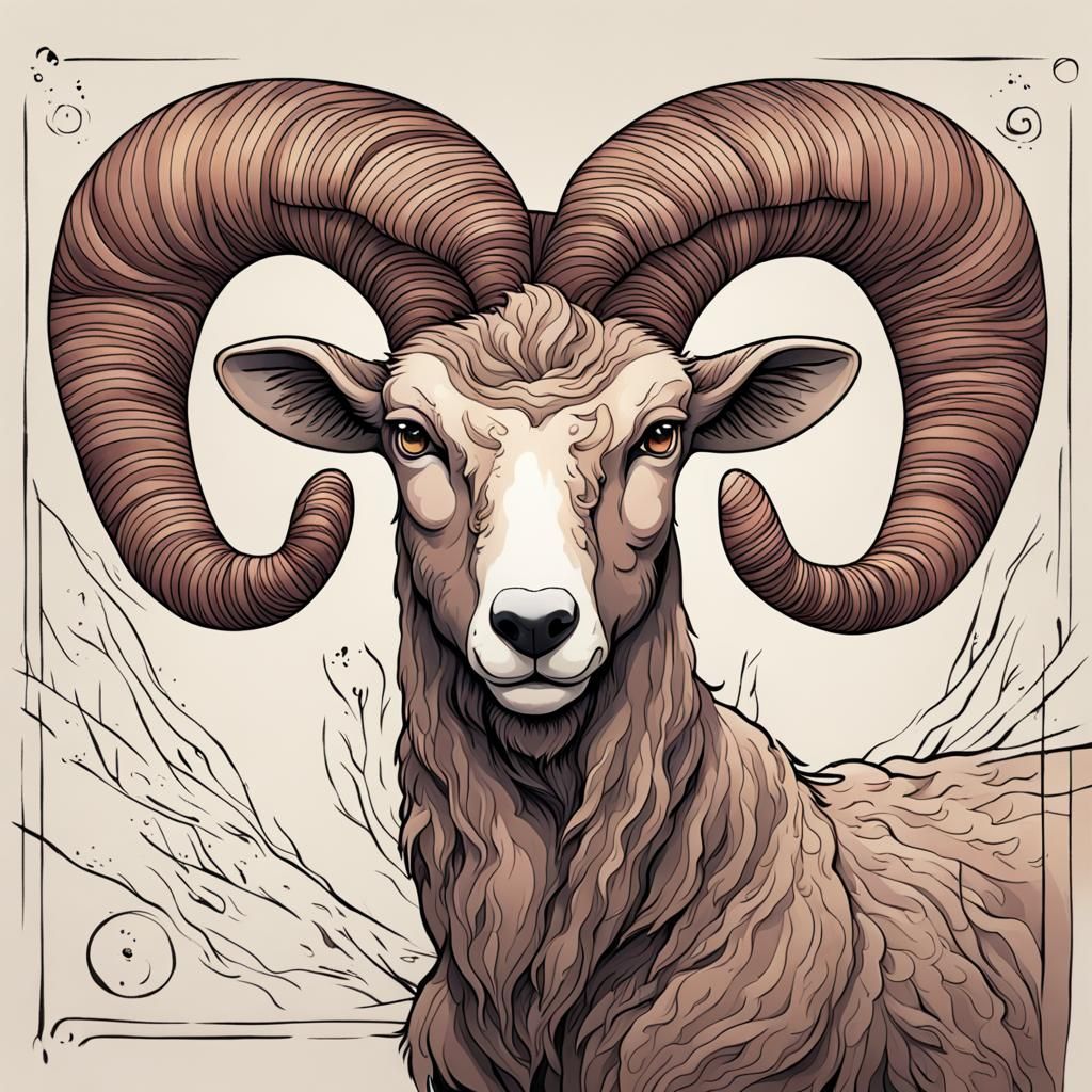 Aries Zodiac Sign Art