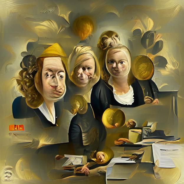 Marketing Team in Dutch Golden Age Style
