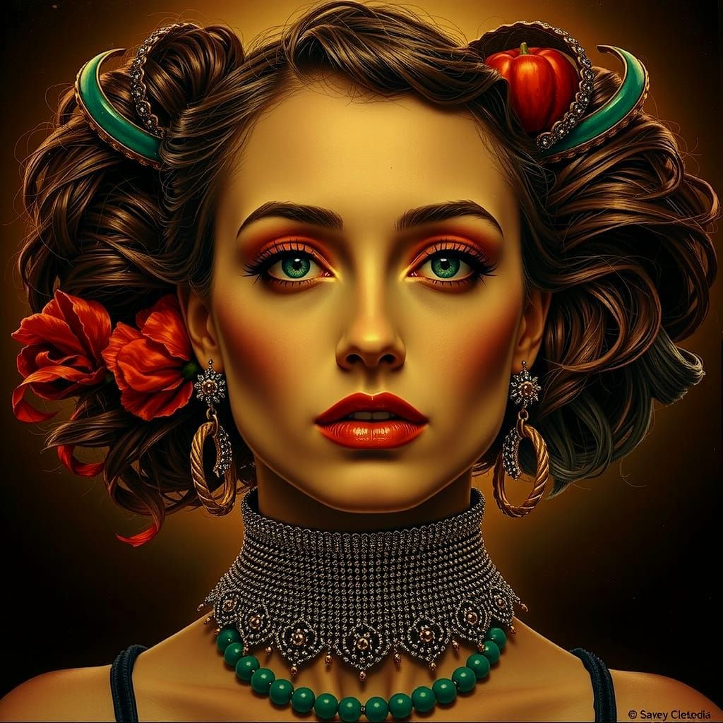 Abstract Swirls of Red and Crimson Tones