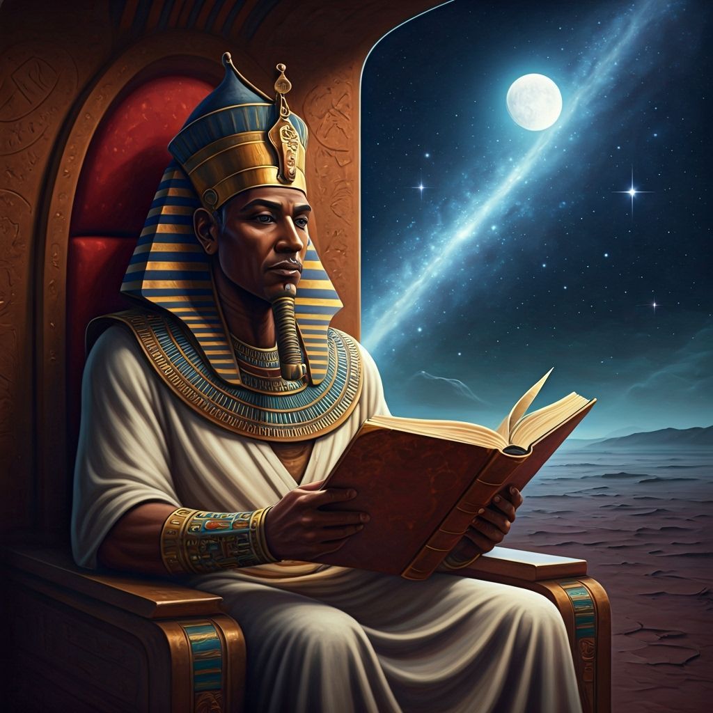 Pharaoh on Alien Planet Reading Book