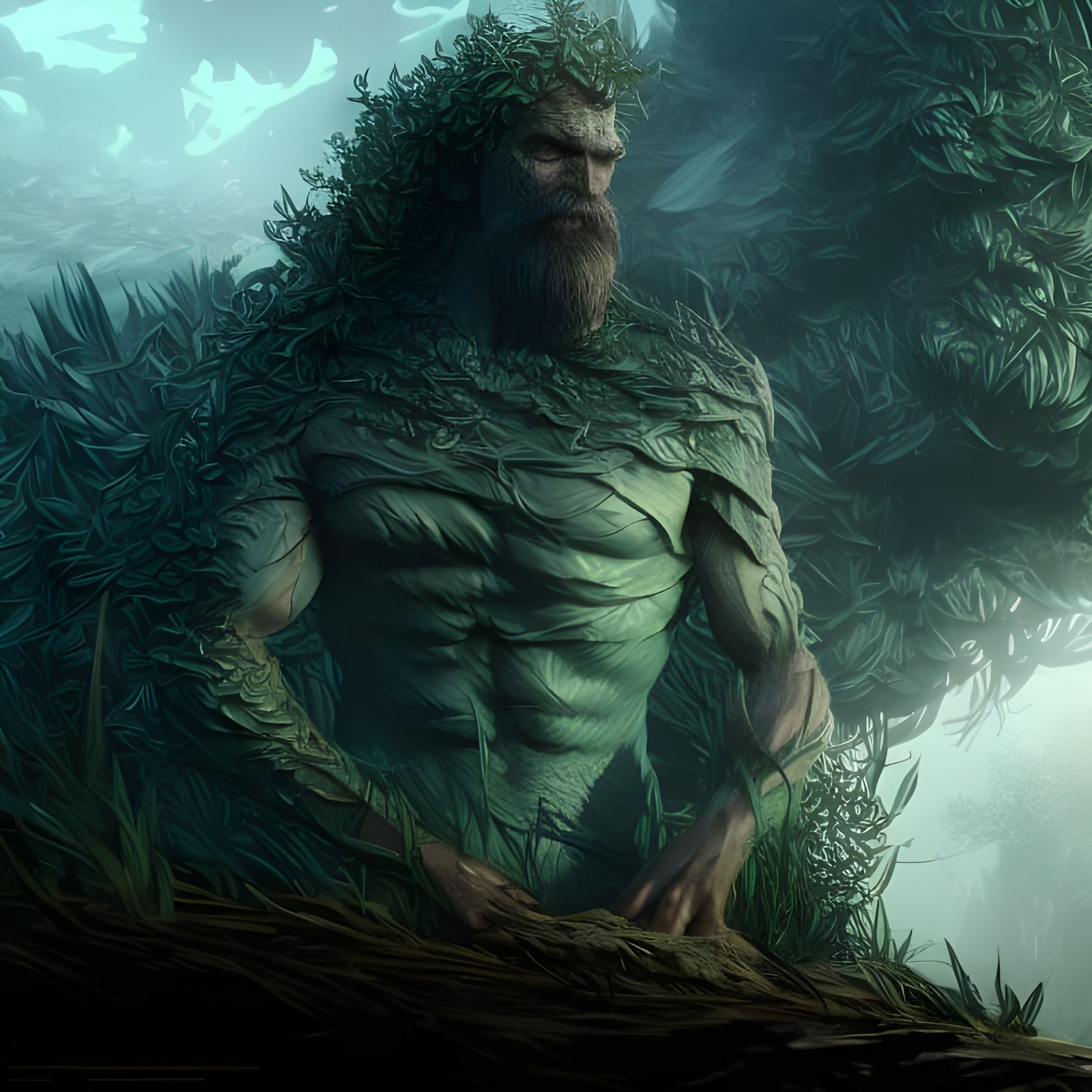 Water Elemental Portrait in Fantasy Animation Style