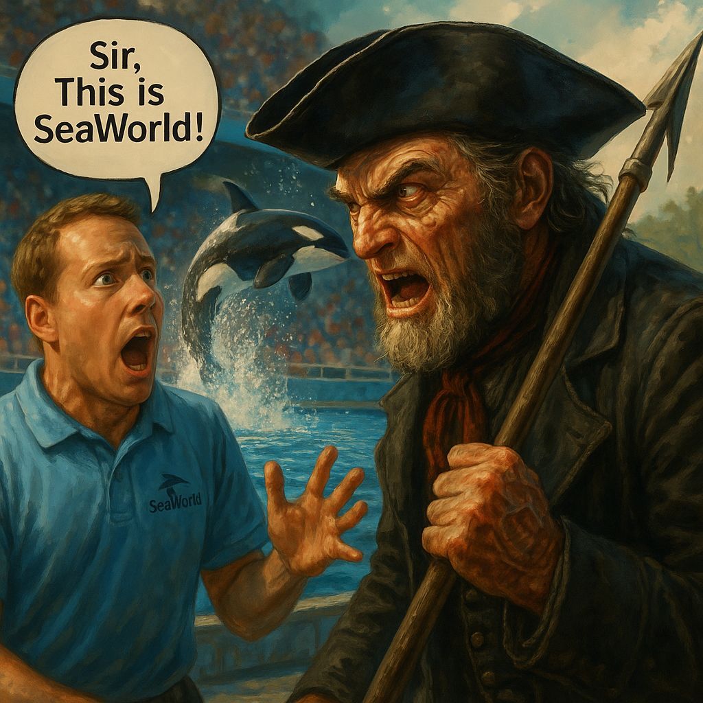 It's all fun and games until Captain Ahab shows up