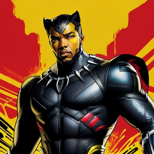 Wakanda Forever: A Vibrant Tribute to Black Panther in Pop Art