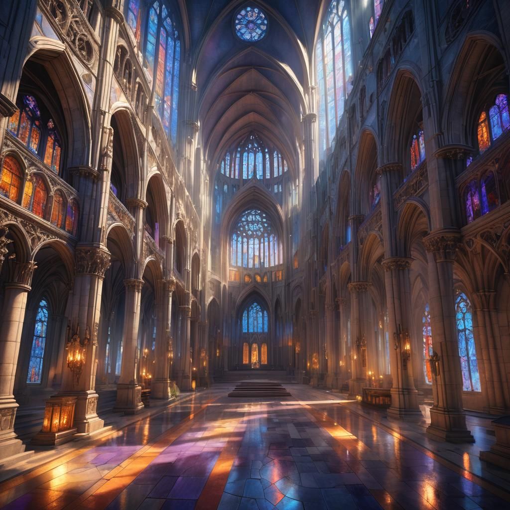 Renaissance Cathedral Concept Art in Matte Painting Style