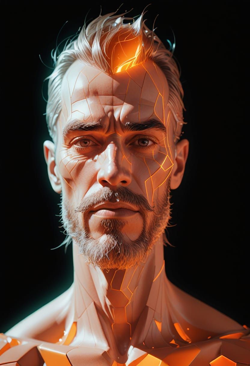 Preacher Bends in M.C. Escher-Inspired Futuristic Cityscape