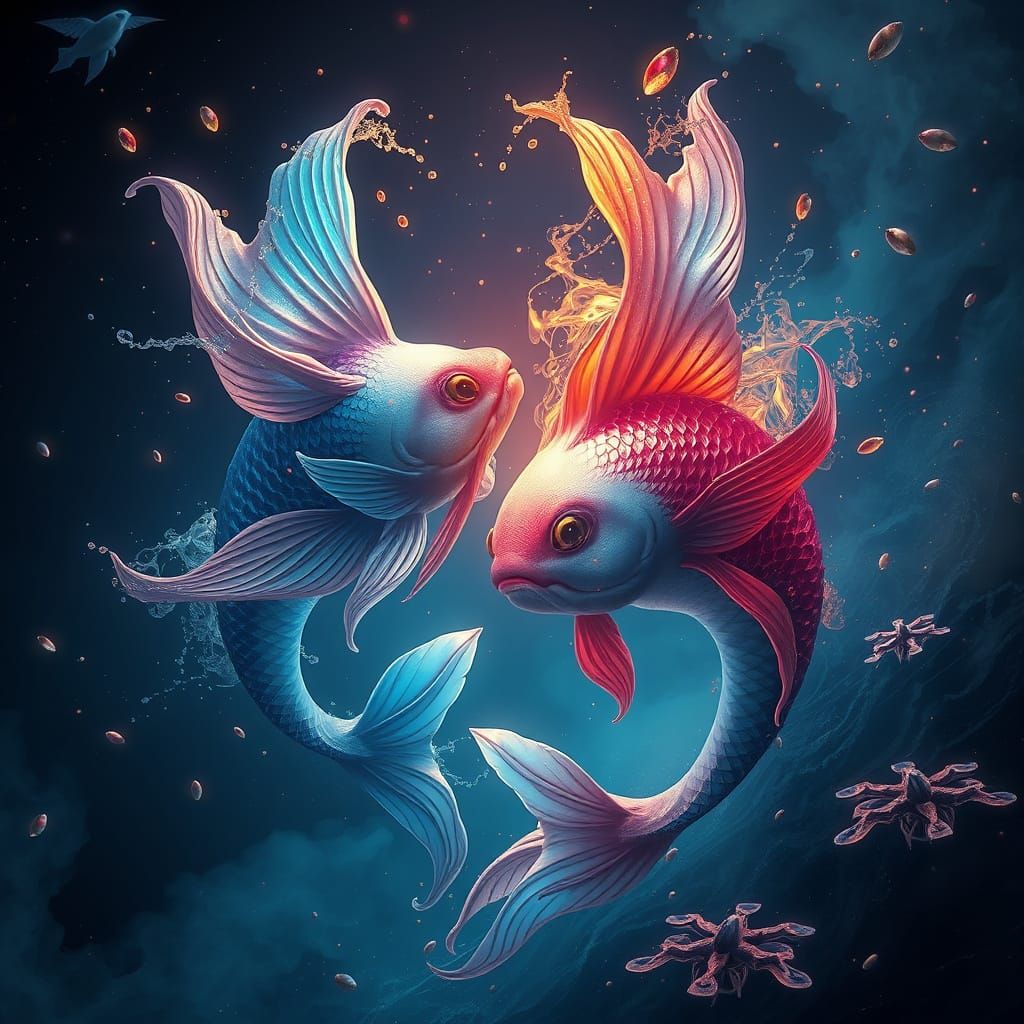 Ethereal Pisces Zodiac Fantasy Concept Art