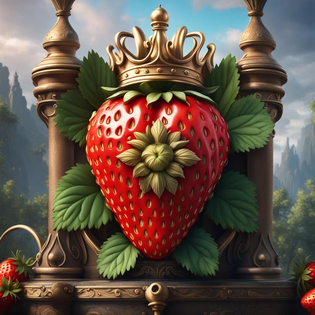Strawberry Royal Crest: Detailed Matte Painting