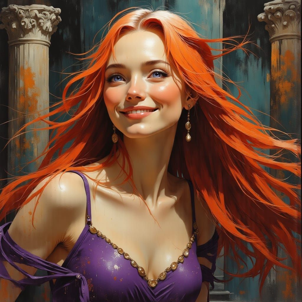 Elven Goddess in Collapsed Throne Room