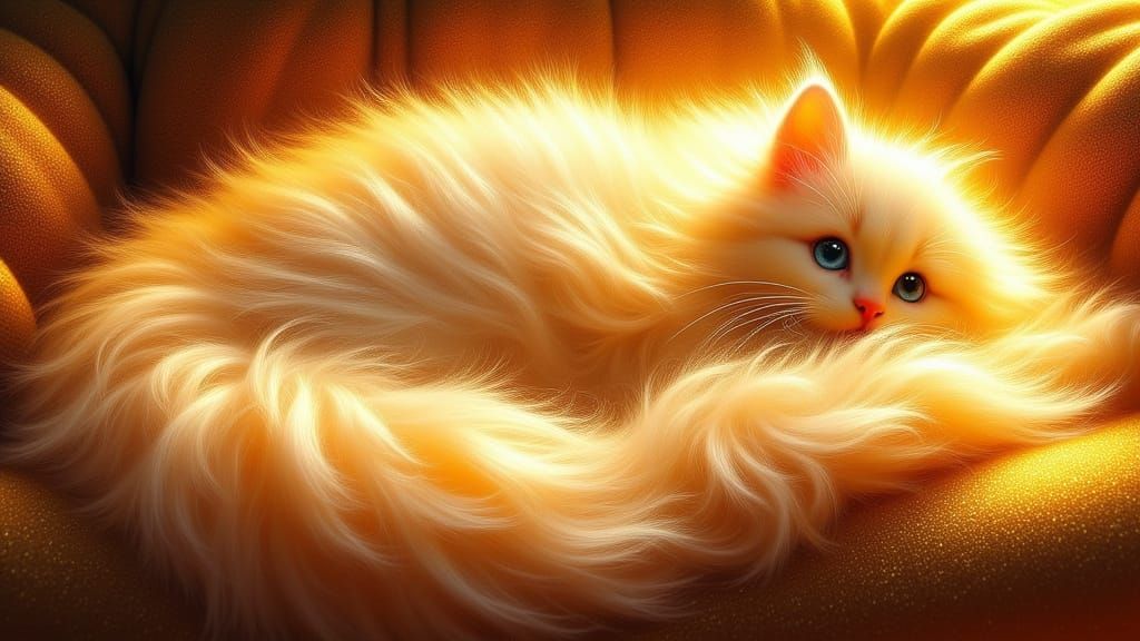 Majestic Giant Maine Coon in Ethereal Style