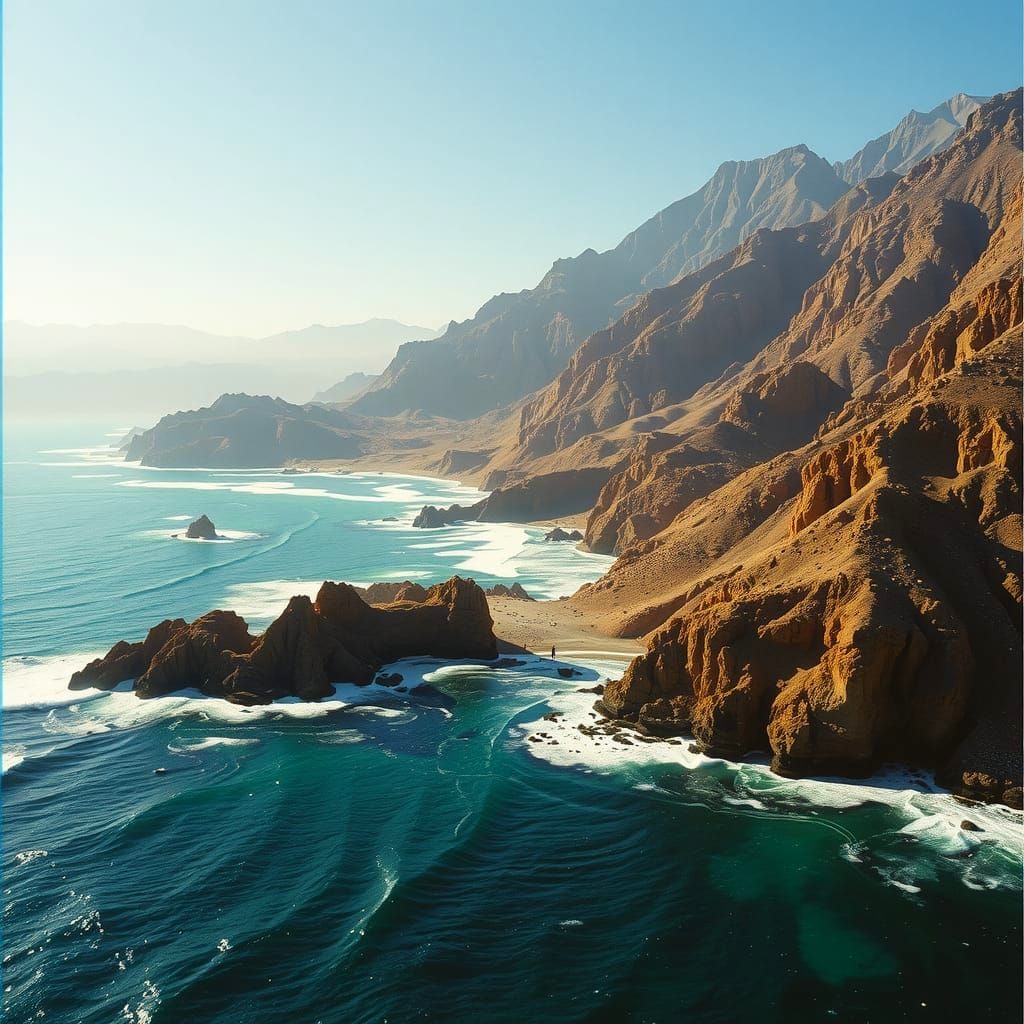 Dramatic Sea Meets Desert Landscape on Film