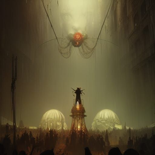 Creepy Circus in Dark Fantasy Style