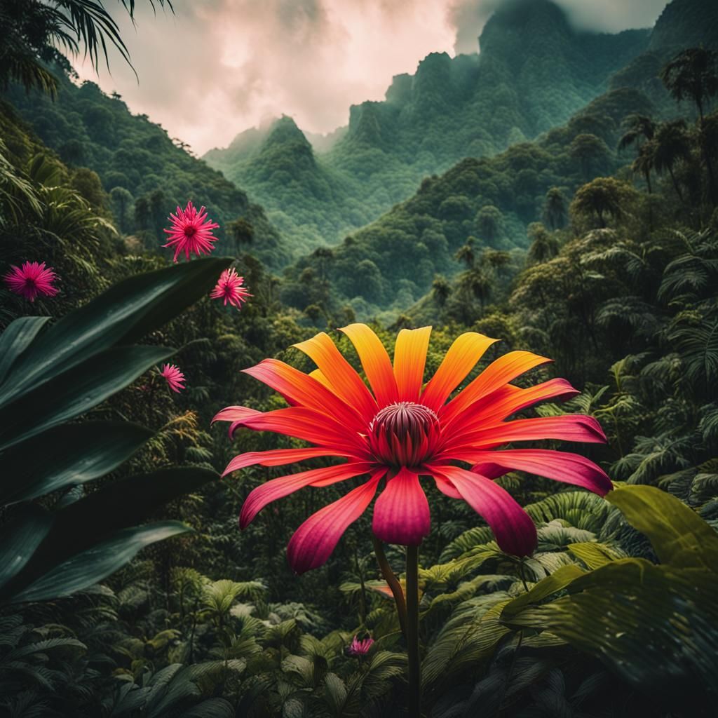 Giant Colorful Flower Discovered in Jungle Film Still