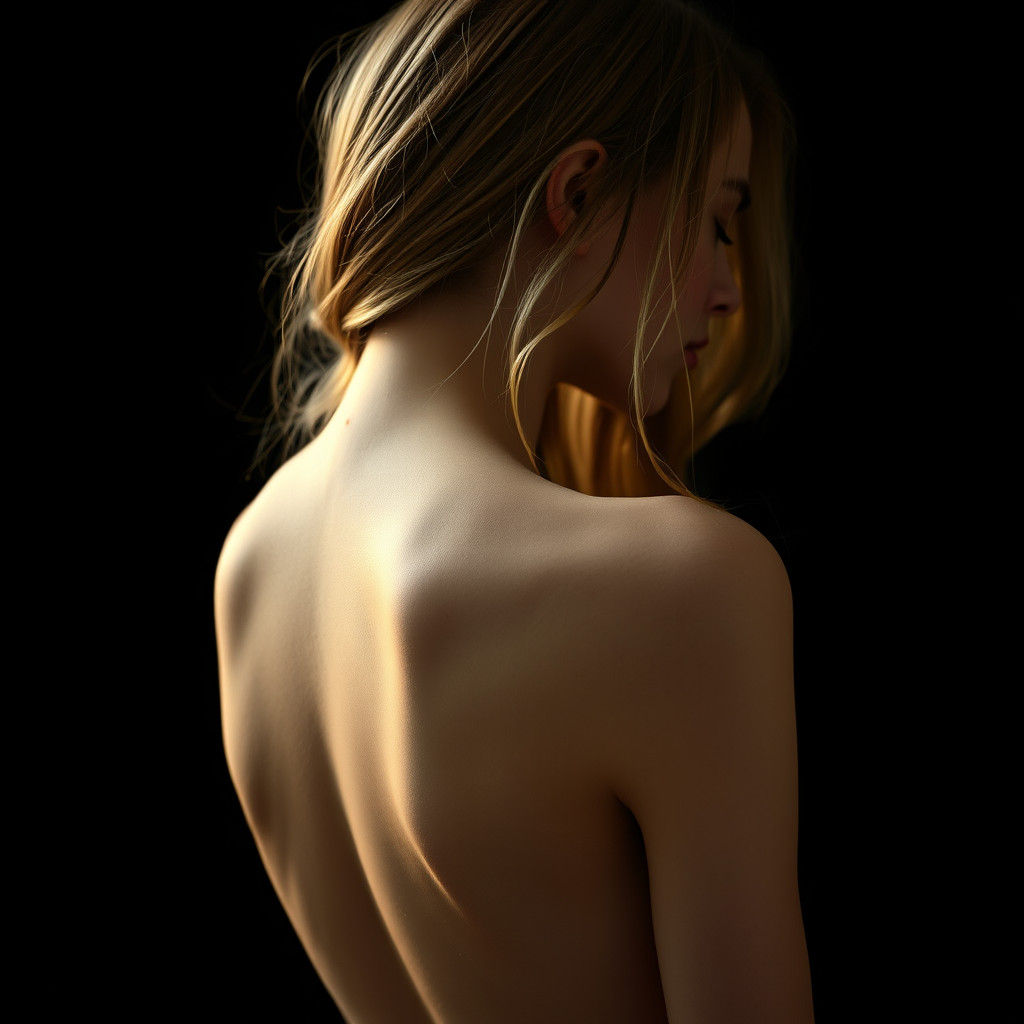 Ethereal Woman: A Classical Sculpture in Soft Light