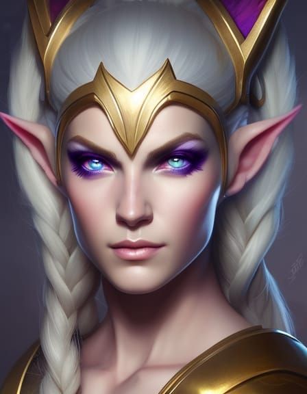 Female Elf Scout Portrait in Hyperrealistic Style