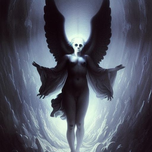 Cosmic Horror Angel in Dark Fantasy Style