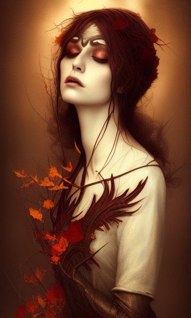 Androgynous Portrait in Gothic Romantic Style