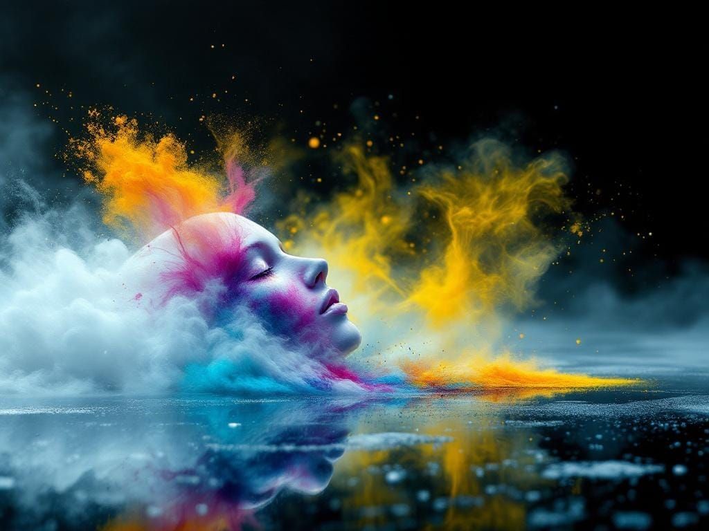 Mask Dissolves into Aerogel Filaments on Black Ice