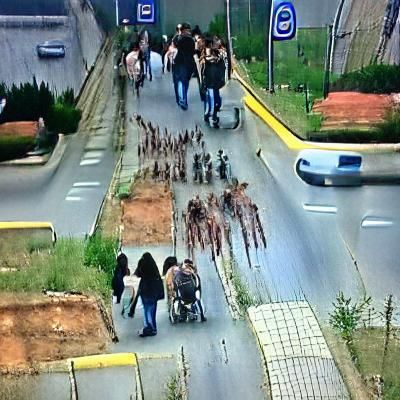 Post-Apocalyptic Cityscape After Zombie Outbreak