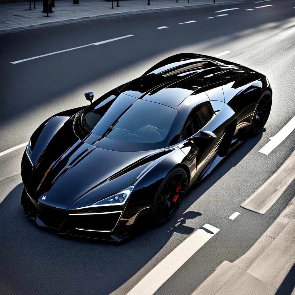 Luxury Supercar in Modern City at Twilight