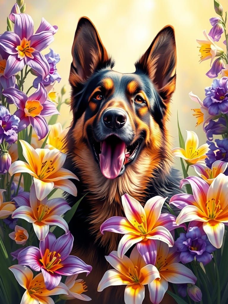 Joyful German Shepherd