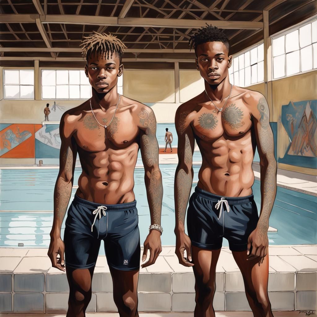 at abandoned historical swimming pool...