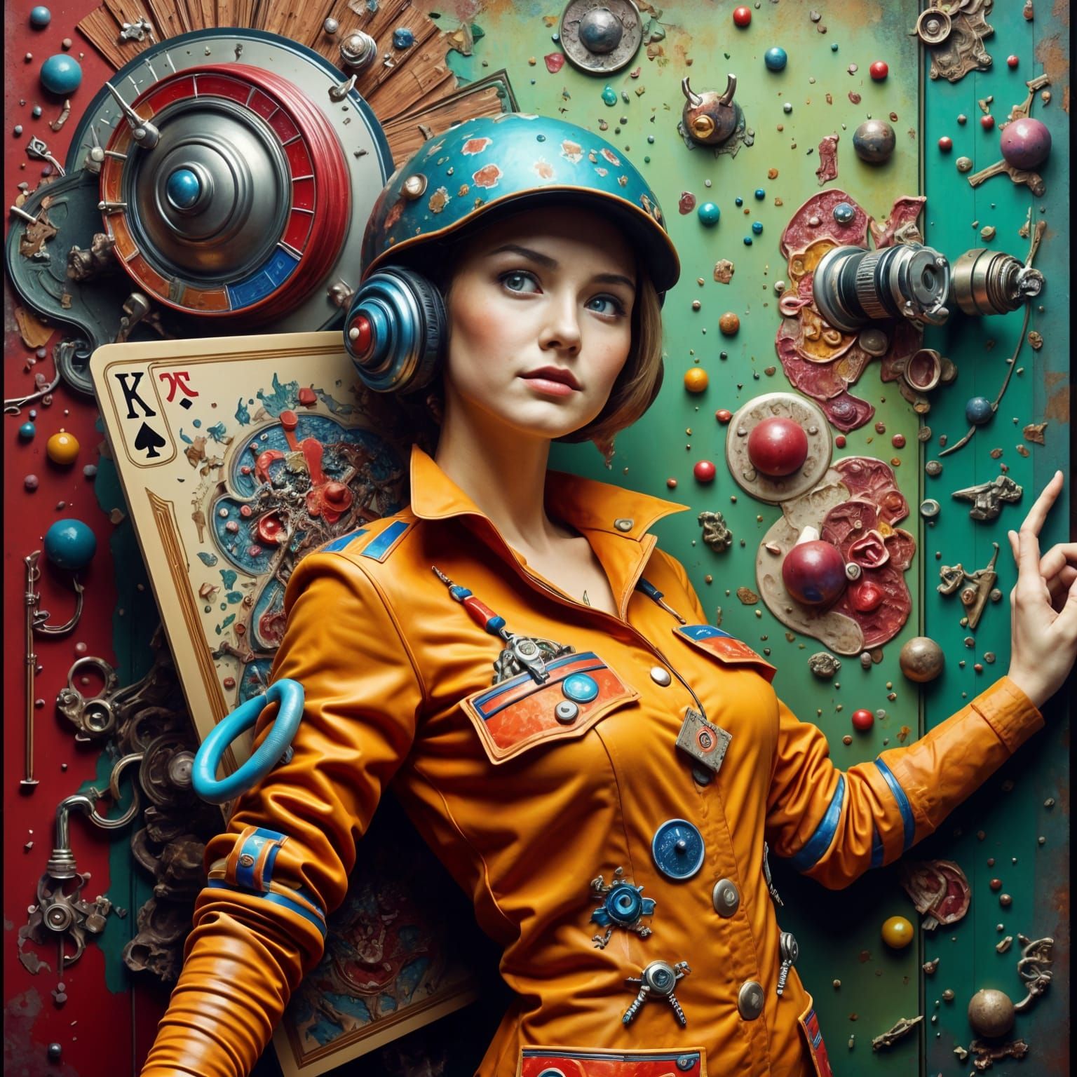 Vibrant Neo-Impressionist Scene with Expressive Figures