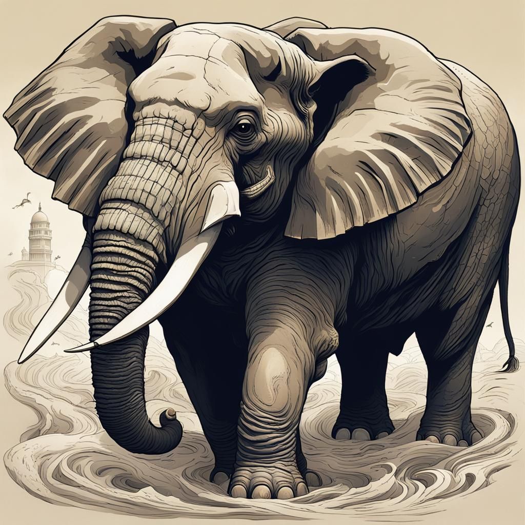 Titanic Herculephant: Cyberpunk Fusion of Strength