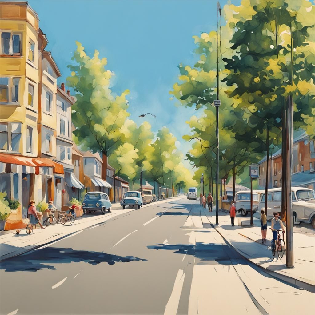 Sunny Riverside Scene: A Summer's Day