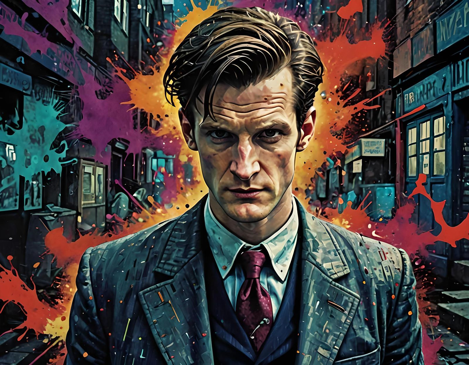 Matt Smith Portrait in Gritty Hip Hop Style